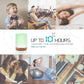 Ultrasonic essential oil diffuser with white lid and dark base, mist switch