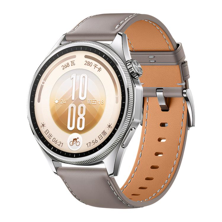 Press Button Pin Buckle Flat-End Genuine Leather Watch Band, 22mm