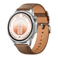 Press Button Pin Buckle Flat-End Genuine Leather Watch Band, 22mm