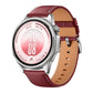 Press Button Pin Buckle Flat-End Genuine Leather Watch Band, 22mm