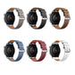 Press Button Pin Buckle Flat-End Genuine Leather Watch Band, 22mm