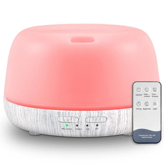 300ml Aromatherapy Diffuser, Essential Oil Diffuser with 7 Color Changing LED Lights, Ultrasonic Cool Mist Humidifier for Bedroom, Home, Office, White Wood Grain, Light Wood Grain, White, Dark Wood Grain