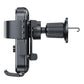 Car phone holder with side air-vent clamps and rotating charging cradle
