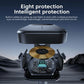 Qi wireless car charger bracket with visible charging coil and safety module