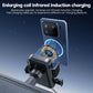Qi wireless car charger bracket with illuminated coil ring for charging phone