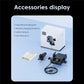 Qi wireless car phone charger kit with vent mount, cable, and accessories in box