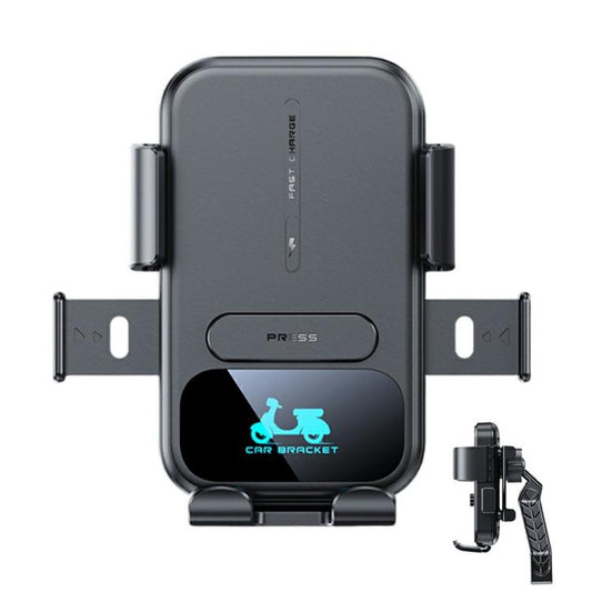X18 15W Wireless Charging Phone Mount Waterproof 360-Degree Rotation for Electric Motorcycles