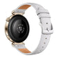 Press Button Pin Buckle Flat Tail Genuine Leather Watch Band, 18mm