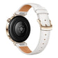 Press Button Pin Buckle Flat Tail Genuine Leather Watch Band, 18mm