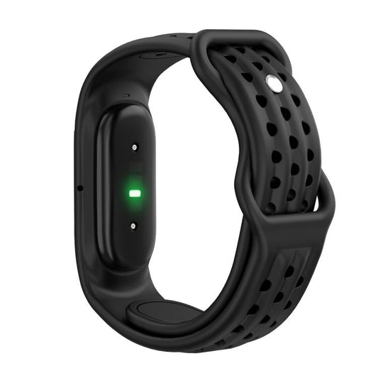 Butterfly Buckle Perforated Solid Color Silicone Watch Band, For Google Fitbit Air