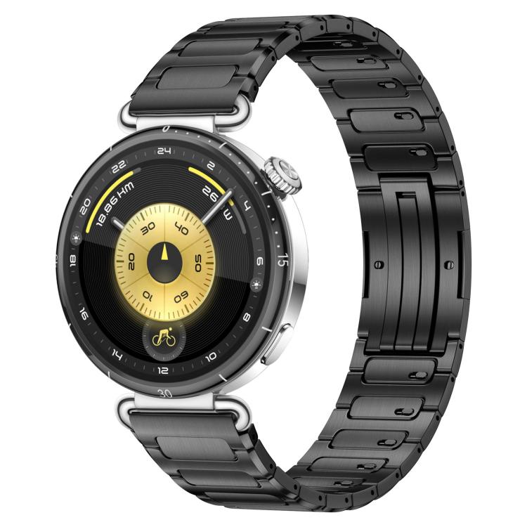 Quick Release Spring Bar Design I-Shaped Folding Clasp Titanium Metal Watch Band, 18mm