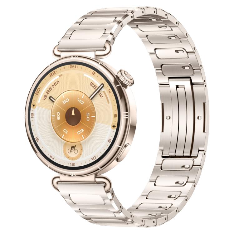 Quick Release Spring Bar Design I-Shaped Folding Clasp Titanium Metal Watch Band, 18mm