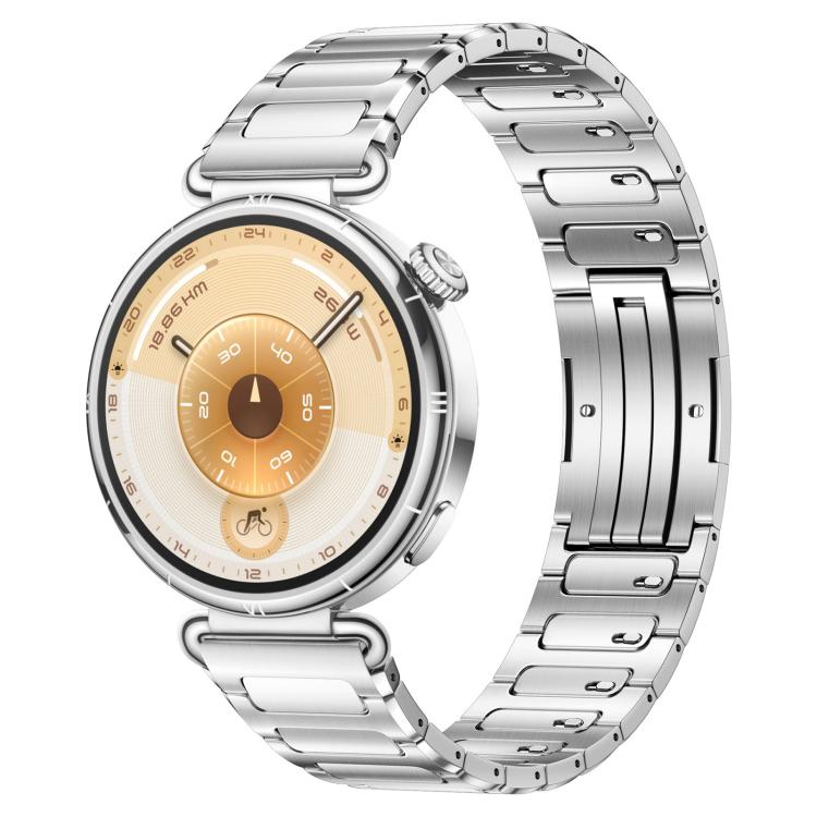 Quick Release Spring Bar Design I-Shaped Folding Clasp Titanium Metal Watch Band, 18mm