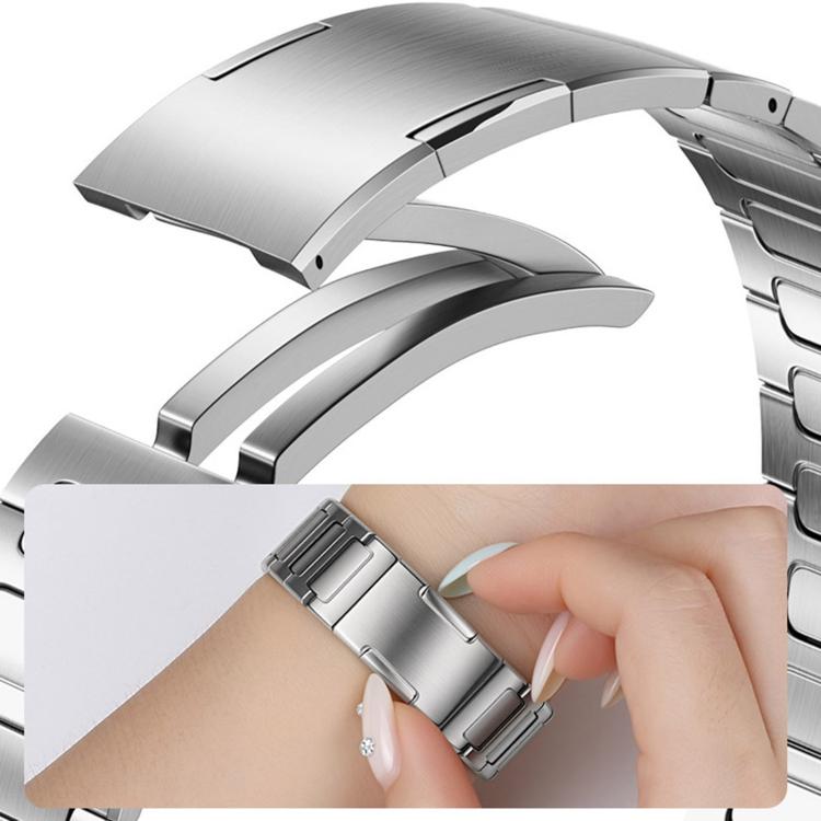 Quick Release Spring Bar Design I-Shaped Folding Clasp Titanium Metal Watch Band, 18mm
