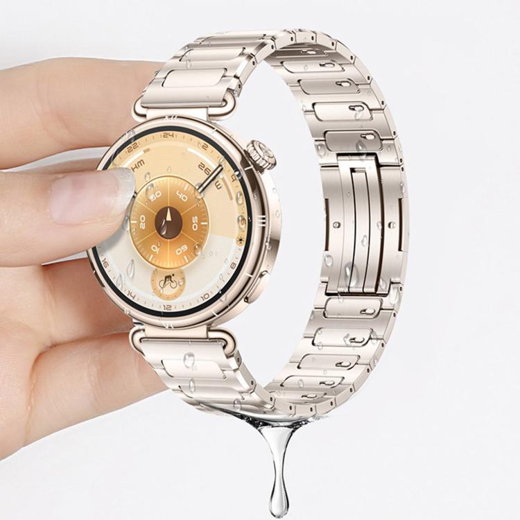 Quick Release Spring Bar Design I-Shaped Folding Clasp Titanium Metal Watch Band, 18mm
