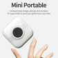 Mini portable thermal printer, compact white design with round black print window