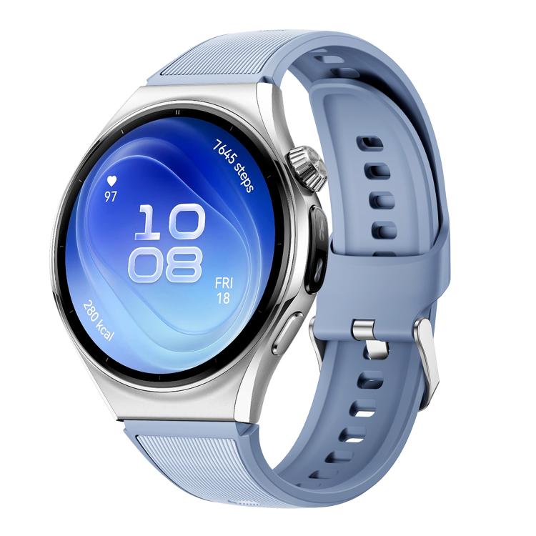 Hidden Tail Design Vertical Stripe Silicone Watch Band, 22mm