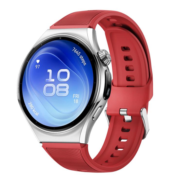 Hidden Tail Design Vertical Stripe Silicone Watch Band, 22mm