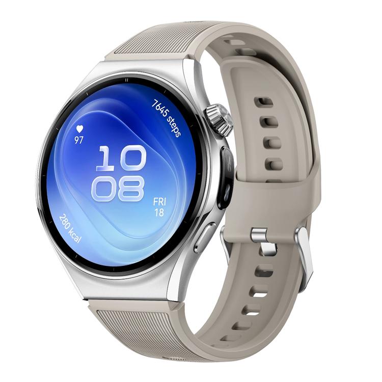 Hidden Tail Design Vertical Stripe Silicone Watch Band, 22mm