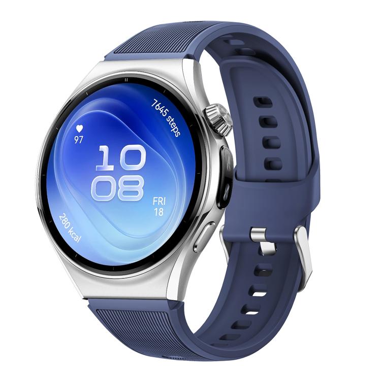 Hidden Tail Design Vertical Stripe Silicone Watch Band, 22mm