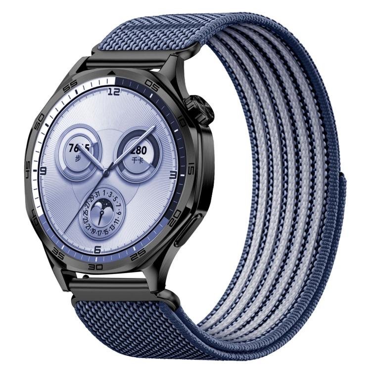 Airy Mixed Nylon Loop Metal Connector Watch Band, 22mm, 20mm, 18mm