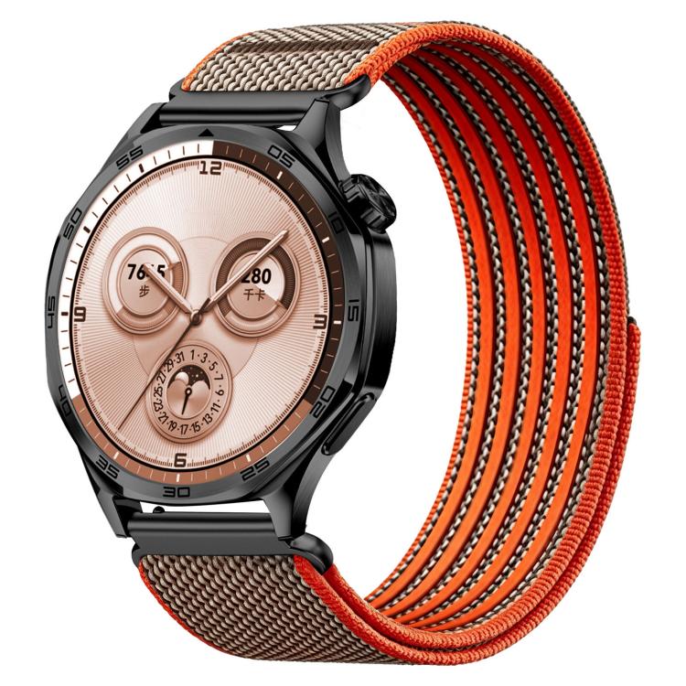 Airy Mixed Nylon Loop Metal Connector Watch Band, 22mm, 20mm, 18mm