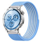 Airy Mixed Nylon Loop Metal Connector Watch Band, 22mm, 20mm, 18mm