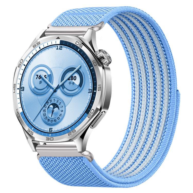 Airy Mixed Nylon Loop Metal Connector Watch Band, 22mm, 20mm, 18mm