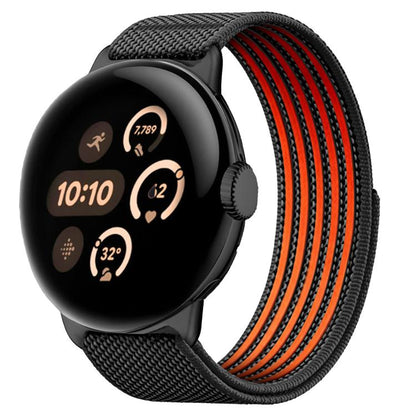 Airy Mixed Nylon Loop Metal Connector Watch Band, For Google Pixel Watch 5 / 4 / 3 / 2 / 1 41mm, For Google Pixel Watch 5 / 4 / 3 45mm