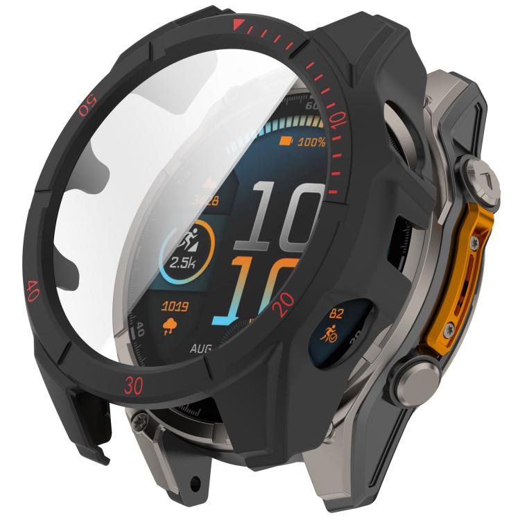 Premium Tempered Glass Film Integrated PC Watch Case, For Garmin Fenix 9 Pro 47mm MIP, For Garmin Fenix 9 Pro 51mm MIP, For Garmin Fenix 9 Pro 51mm AMOLED, For Garmin Fenix 9 Pro 47mm AMOLED