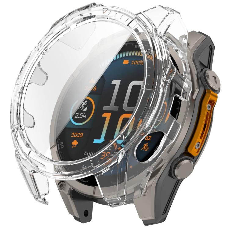Premium Tempered Glass Film Integrated PC Watch Case, For Garmin Fenix 9 Pro 47mm MIP, For Garmin Fenix 9 Pro 51mm MIP, For Garmin Fenix 9 Pro 51mm AMOLED, For Garmin Fenix 9 Pro 47mm AMOLED