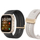Metal Clasp Silicone Hybrid Genuine Leather Watch Band, For Huawei Watch D3