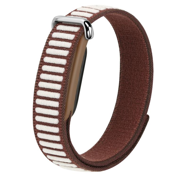 Wavy Two-Tone Nylon Hook and Loop Fastener Watch Band, For Google Fitbit Air