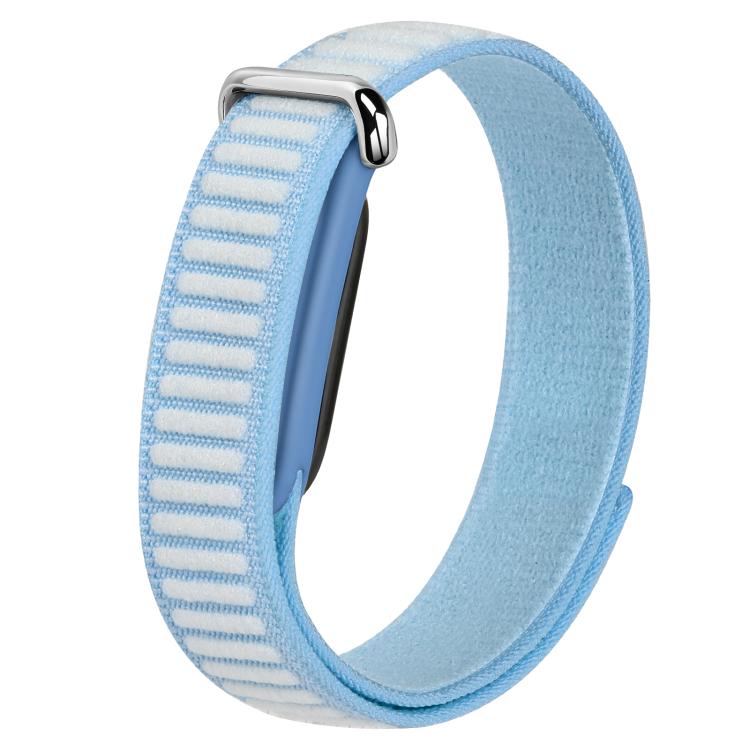 Wavy Two-Tone Nylon Hook and Loop Fastener Watch Band, For Google Fitbit Air