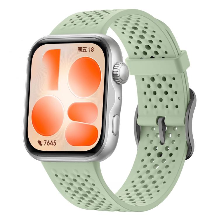 Honeycomb Mesh Pin Buckle Solid Color Silicone Watch Band, For Huawei Watch Fit 5 Pro / Fit 5 / Fit 4