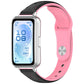 Laser Engraved Star Two Tone Reverse Buckle Silicone Watch Band, For Huawei Band 11 / Band 11 Pro