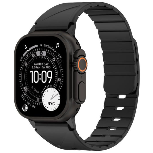 Solid Color Magnetic Silicone Watch Band, For Apple Watch 46mm / 49mm / 45mm / 44mm, For Apple Watch 42mm / 41mm / 40mm / 38mm