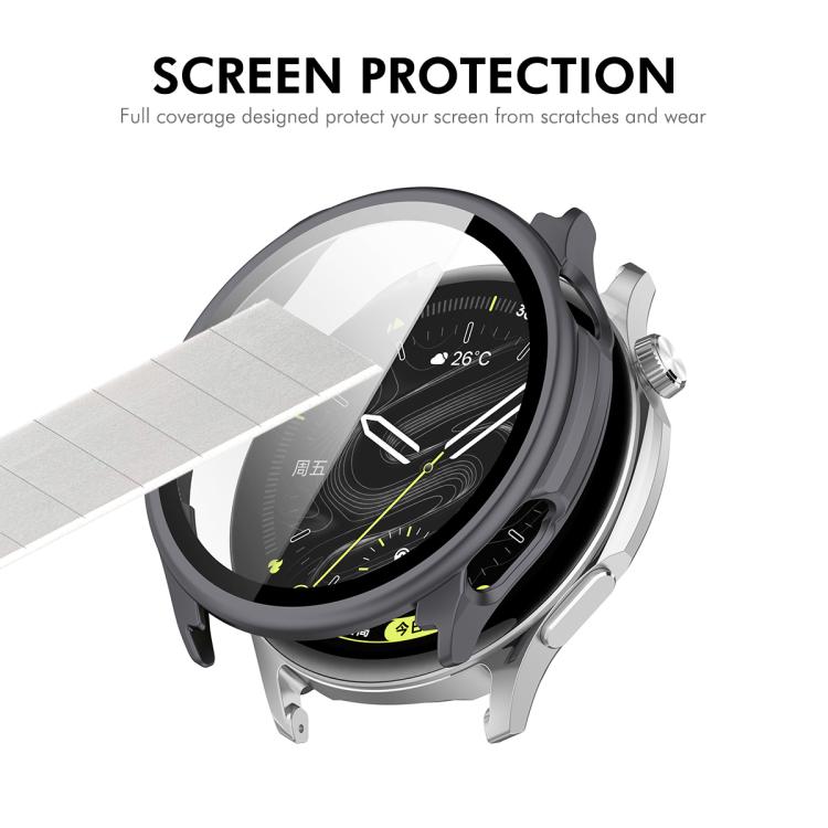 ENKAY Hat-Prince Full Coverage Tempered Glass Film Integrated PC Watch Case, For OPPO Watch S2