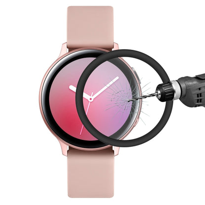 3D full-screen glass protector with soft TPU edge for Galaxy Watch Active 2, round