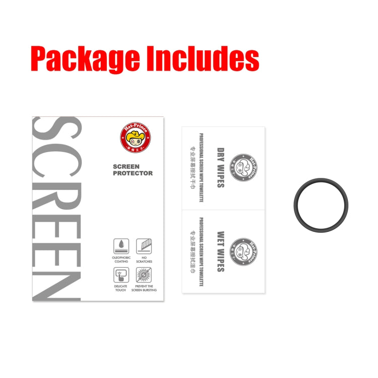 Screen protector kit with two screen protector sheets and protective ring