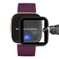Smartwatch HD screen protector film with 3D soft TPU edge on maroon strap