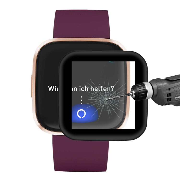 Smartwatch HD screen protector film with 3D soft TPU edge on maroon strap