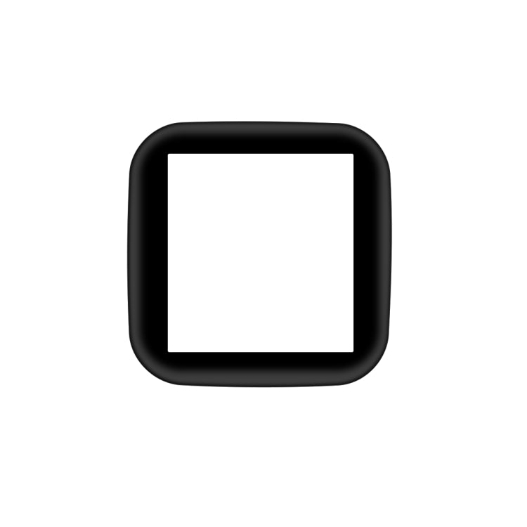 Square smartwatch screen protector film with rounded soft TPU edge