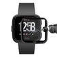 HD smartwatch screen protector film with soft TPU edge on black strap