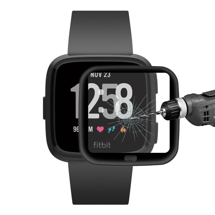 HD smartwatch screen protector film with soft TPU edge on black strap