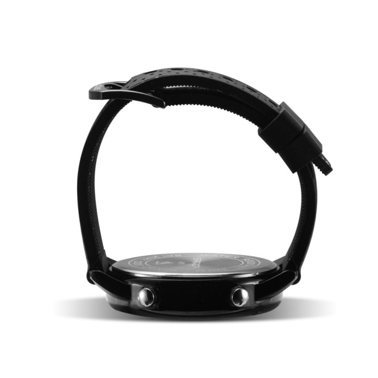 Black youth digital watch back view with stainless-style case and strap
