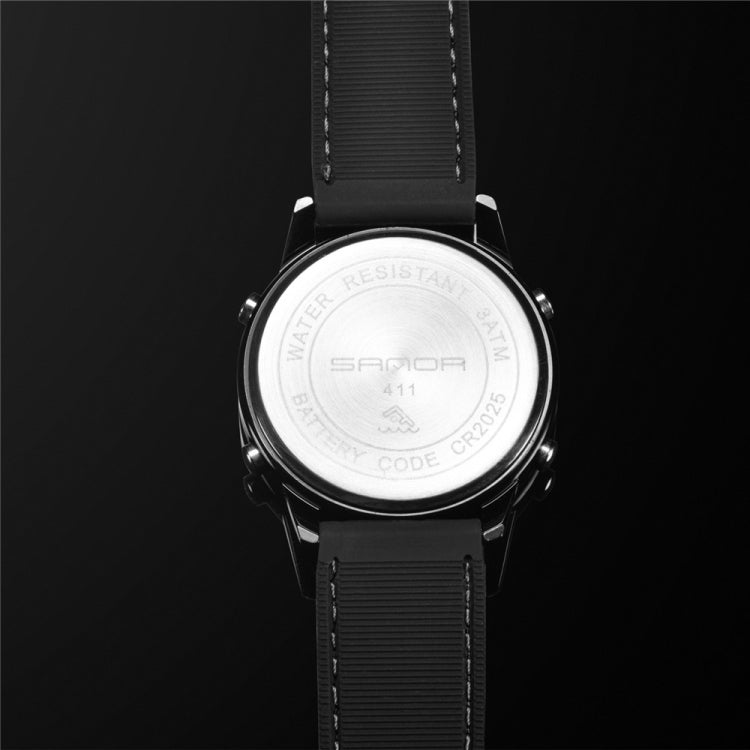 Black youth digital watch back case marked water resistant 5ATM