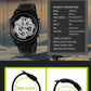 Youth digital sports watch size chart showing adjustable fit from 16 cm to 21 cm