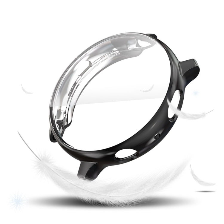Black TPU watch case with clear screen cover, raised side buttons cutouts