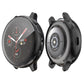 Black TPU smartwatch case shown front and back, with side button openings
